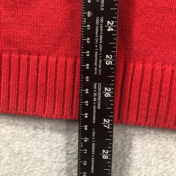 Karen Scott Womens XL Christmas UGLY Sweater red Black Snowflake small flaw - Picture 5 of 9